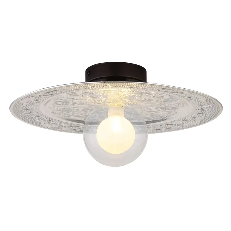 Lámpara de techo con diseño redondo y elegante en color plateado. Ideal para cualquier estilo, aporta luz cálida. ✓ Envío gratis desde 50 € ✓ 2 años de garantía. Envío Internacional