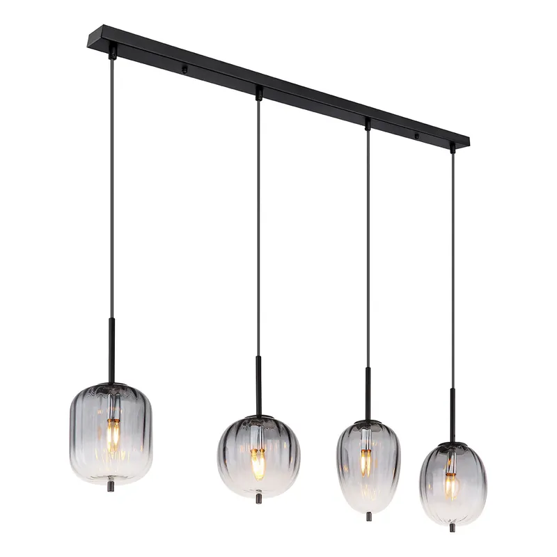 Nueva Colección Lámpara colgante moderna de metal negro Globo Attila