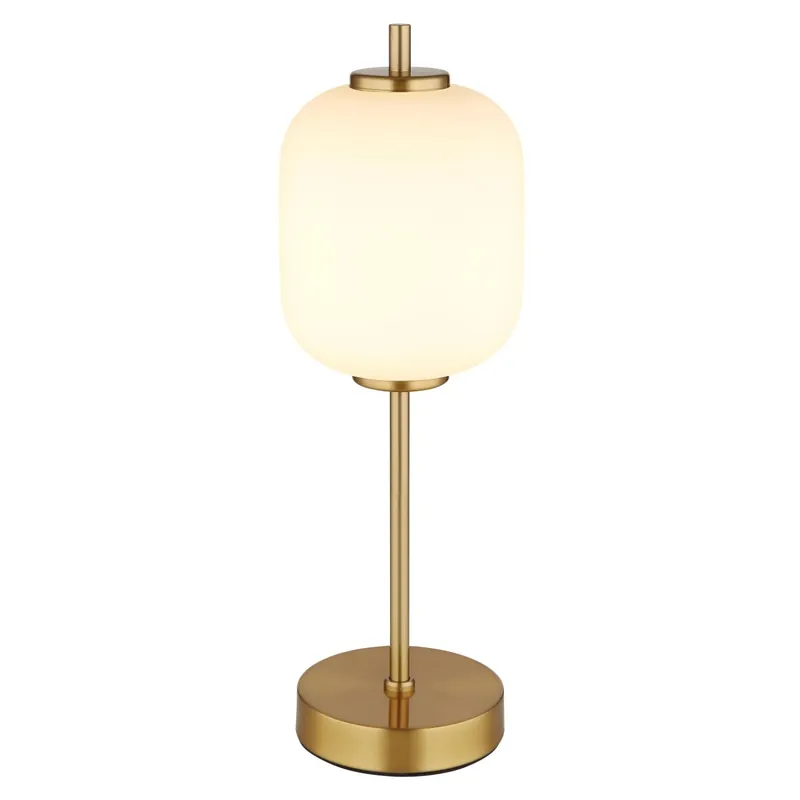 Lámpara de mesa de latón con pantalla de opal blanco, perfecta para añadir elegancia a cualquier espacio. ✓ Envío gratis desde 50 € ✓ 2 años de garantía Devolución Gratuita