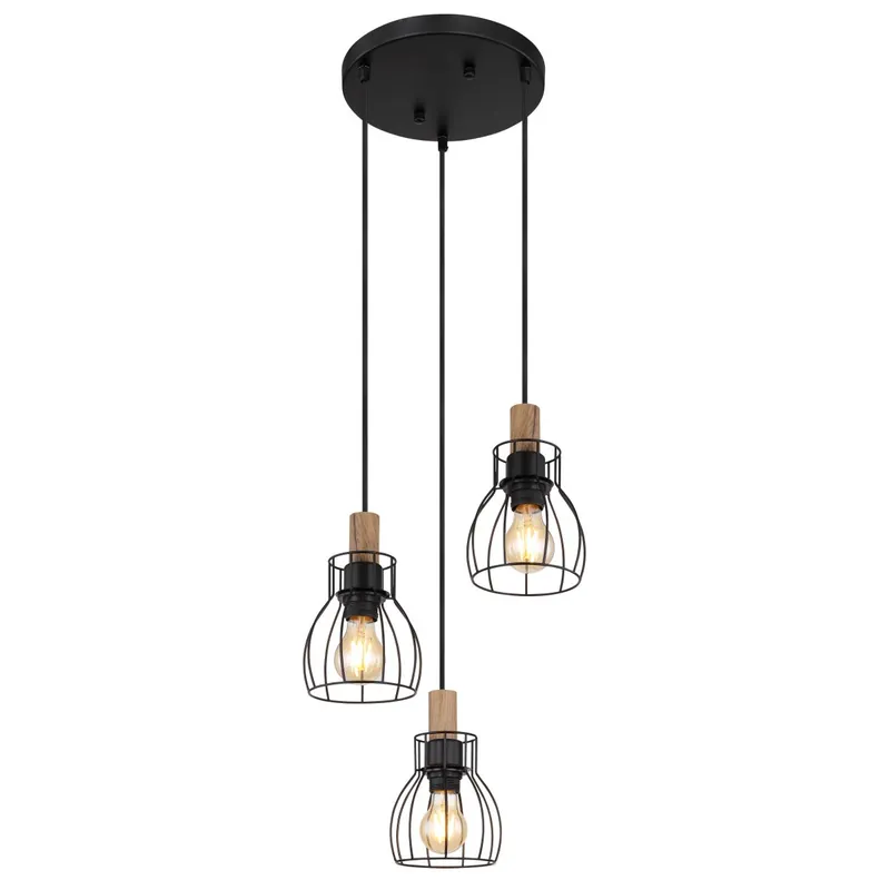 Lámpara colgante elegante con varillas metálicas en negro y altura ajustable. ✓ Envío gratis desde 50 € ✓ 2 años de garantía Oferta