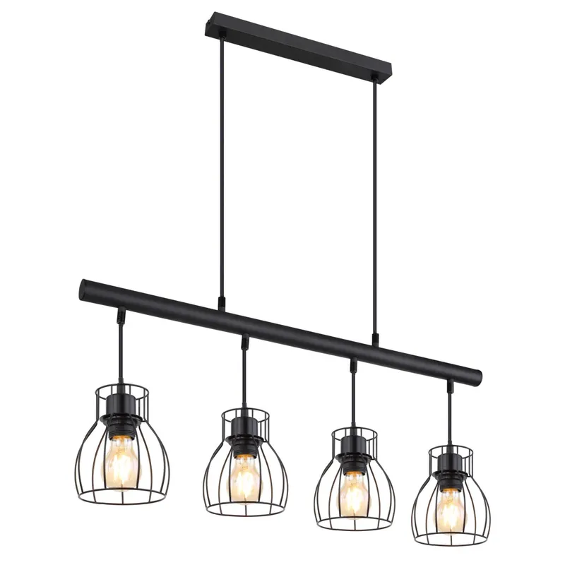 Lámpara colgante de metal negro con un diseño elegante que crea una atmósfera acogedora. ✓ Envío gratis desde 50 € ✓ 2 años de garantía Certificado