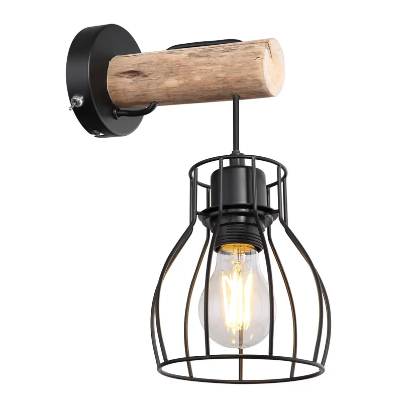 Oferta Lámpara de pared negra, con diseño retro y pantalla metálica única. Perfecta para una atmósfera acogedora. ✓ Envío gratis desde 50 € ✓ 2 años de garantía