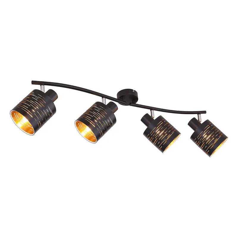 Disponible Ahora Focos de metal negro retro Globo Tunno