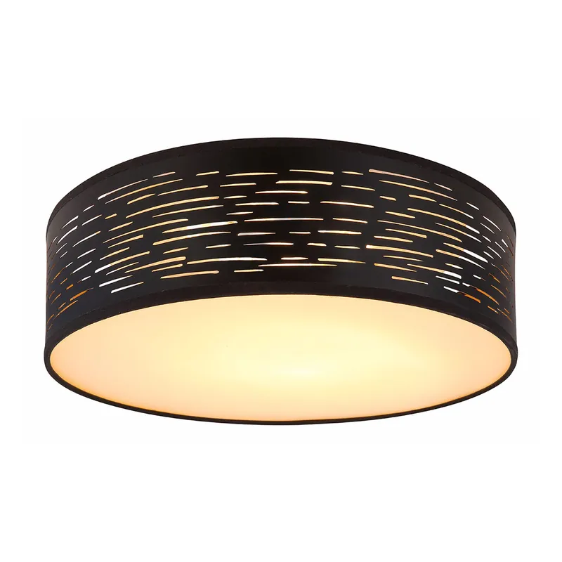 Lámpara de techo redonda retro de metal negro Globo Tunno Disponible Ahora