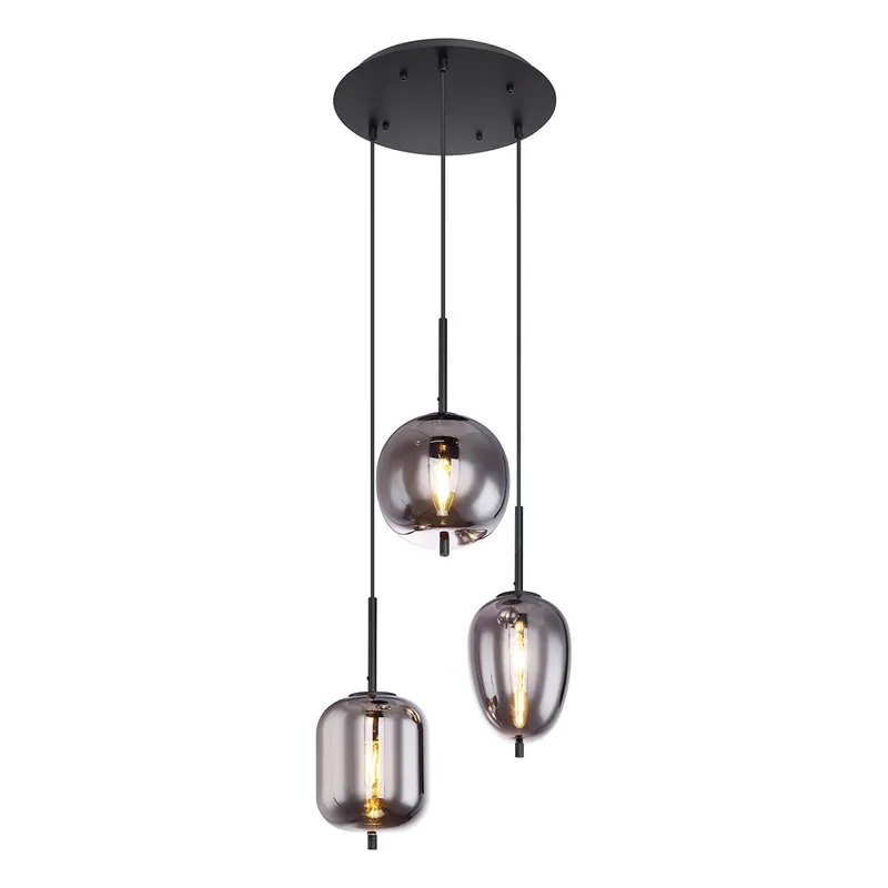 Envío Inmediato Lámpara colgante de metal negro Globo Blacky