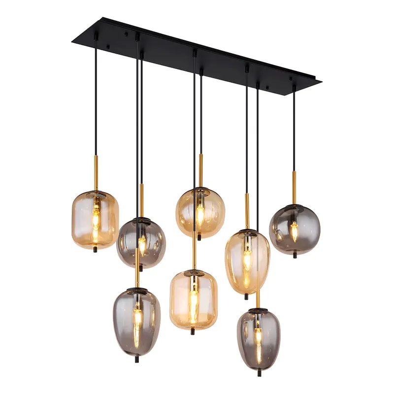 Nueva Colección Lámpara colgante moderna de metal negro Globo Blacky