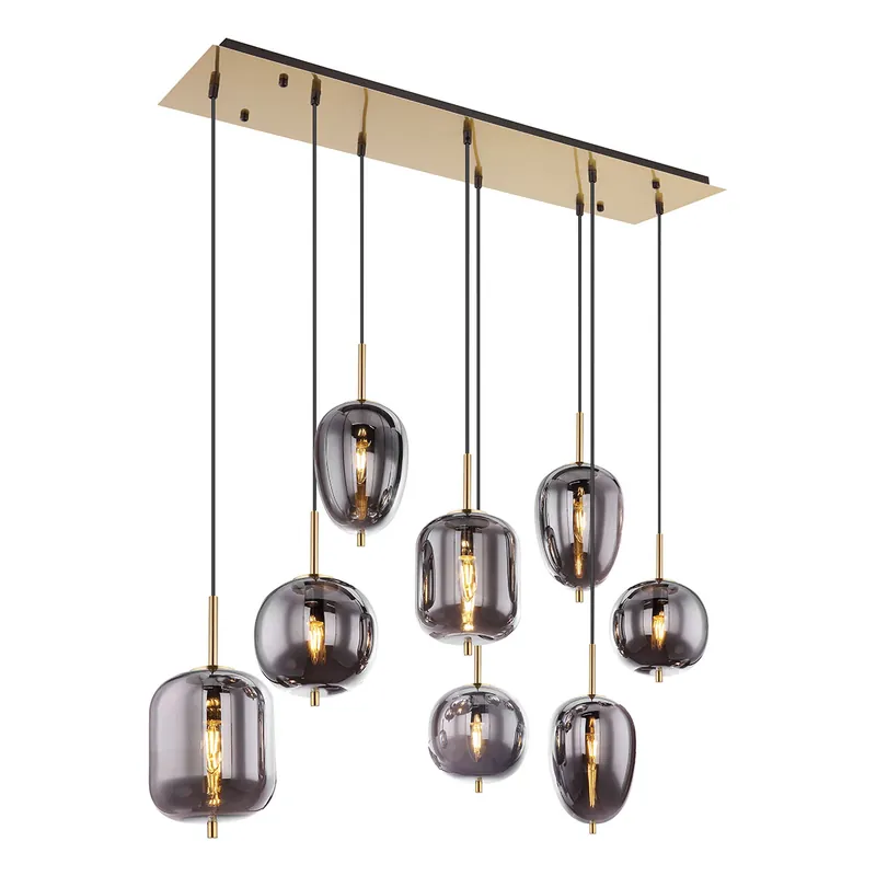 Lámpara colgante clásica de metal latón Globo Blacky I Artesanal