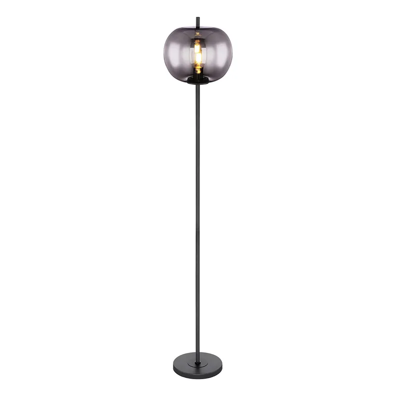 Lámpara de pie moderna de metal negro Globo Blacky Promoción Exclusiva
