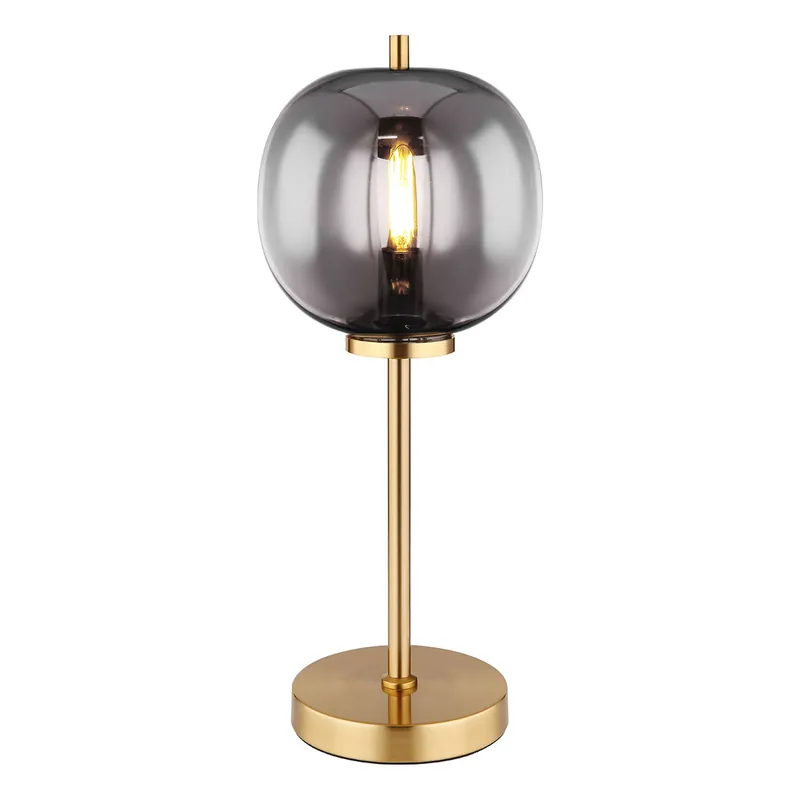 Lámpara de mesa clásica de metal latón Globo Blacky I Garantía Incluida