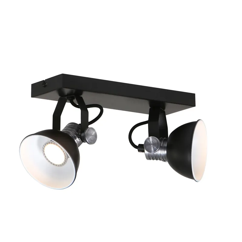 Foco de metal negro industrial Steinhauer Brooklyn Oferta De Temporada