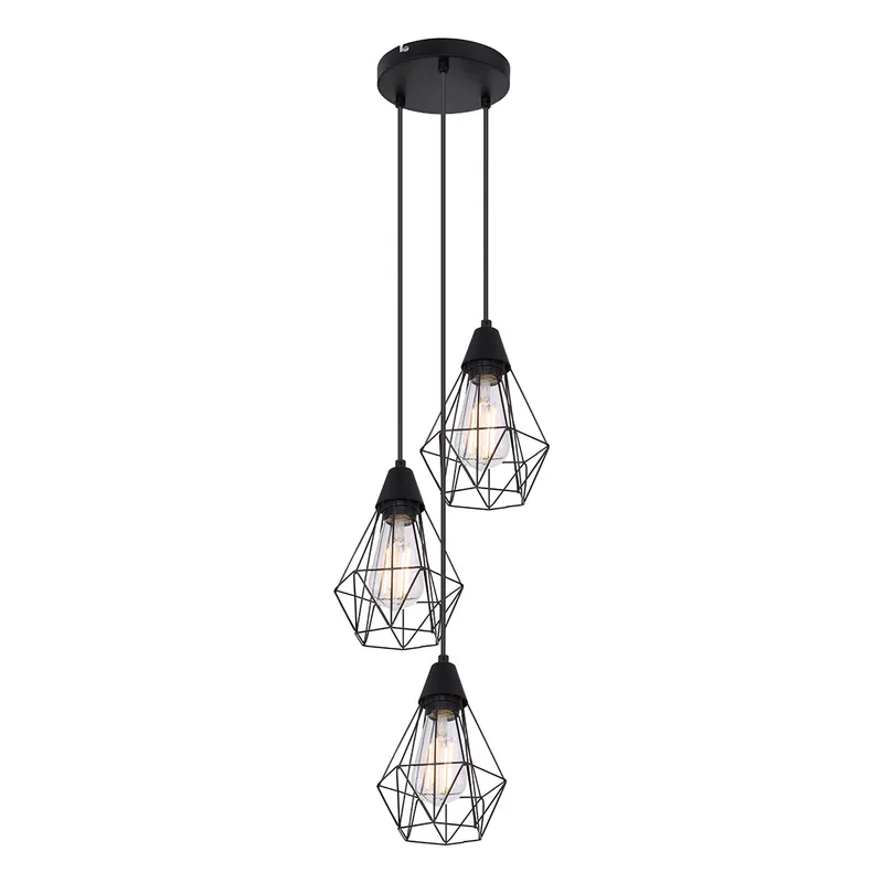 Imprescindible (Must-Have) Lámpara colgante retro de metal negro Globo Isabella
