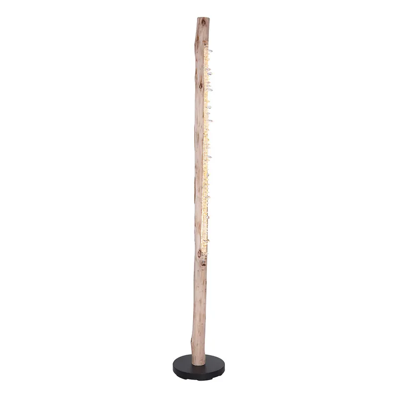 Disponible Ahora Lámpara de pie rural de metal negro Globo Felicitas