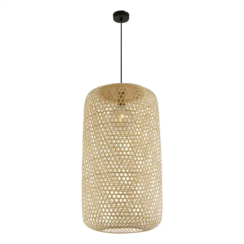 Compra Hoy Lámpara colgante bohemia de bambú natural Globo Mirena