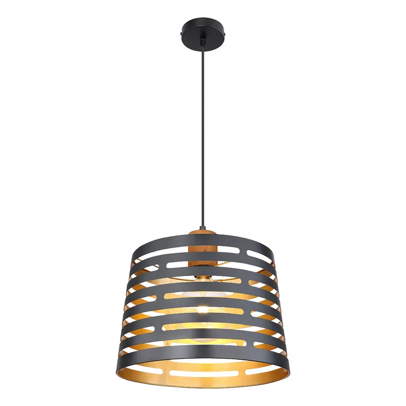 Lámpara colgante retro de metal negro Globo Ablona Disponible Ahora