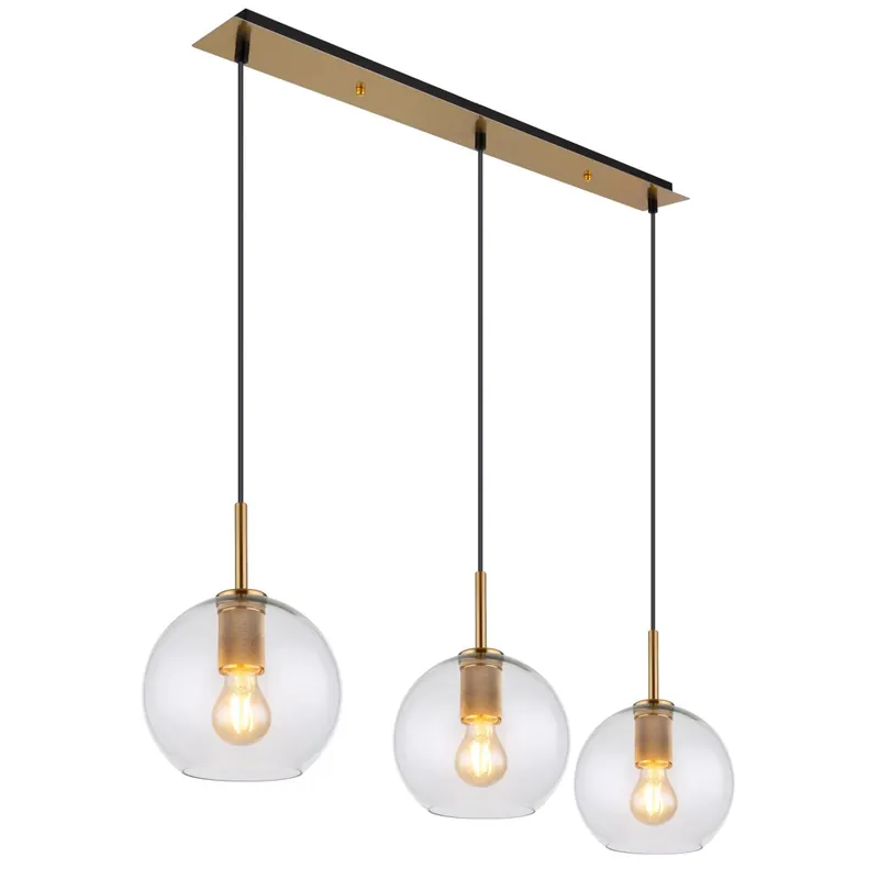 Directo De Fábrica Lámpara colgante de bronce esbelta con esferas de vidrio para un ambiente acogedor. ✓ Envío gratis desde 50 € ✓ 2 años de garantía