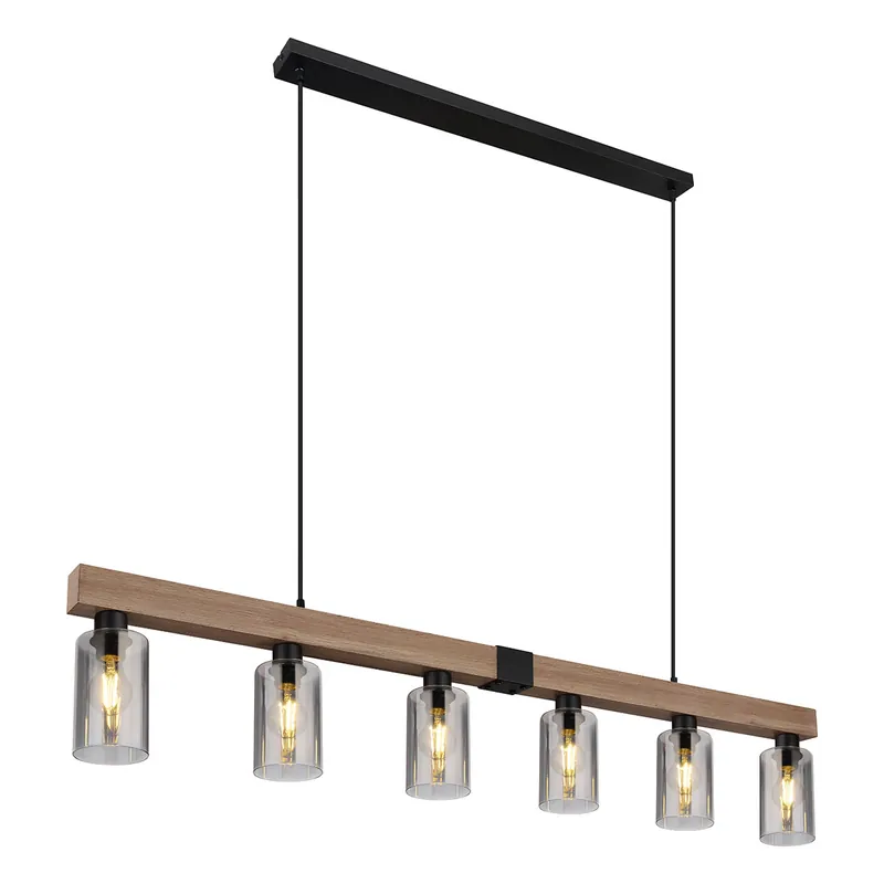 Precio De Oferta Lámpara colgante rural de metal negro Globo Hadera