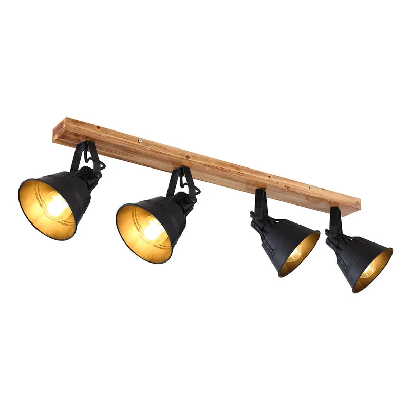 Focos rurales de madera marrón Globo Gunther Oferta
