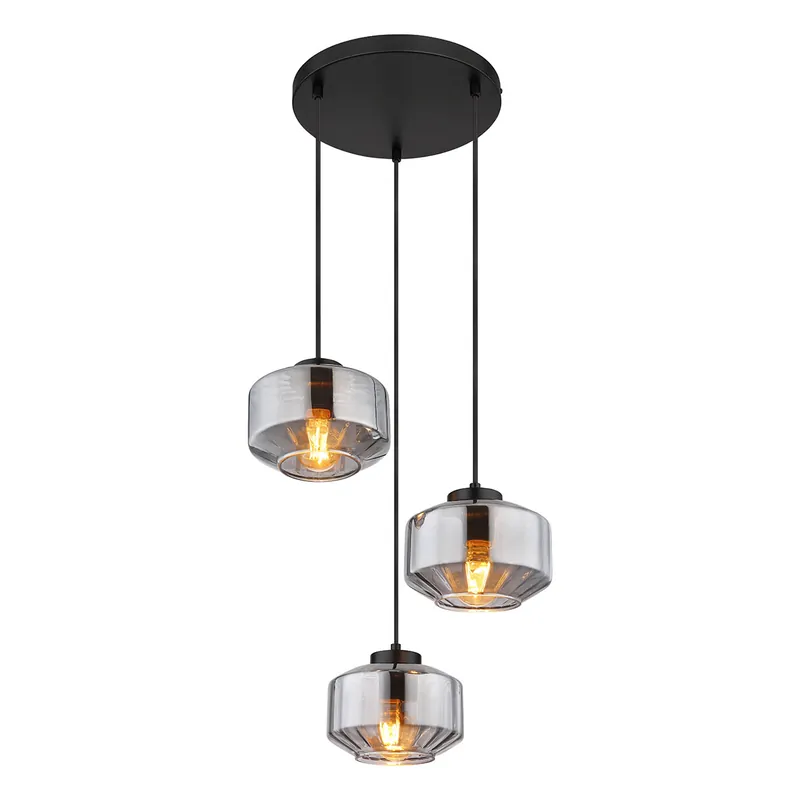 Envío Gratis Lámpara colgante moderna negra de metal Globo Christiana