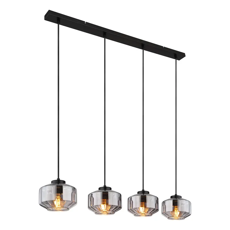 Precio De Oferta Lámparas colgantes modernas negras de metal Globo Christiana