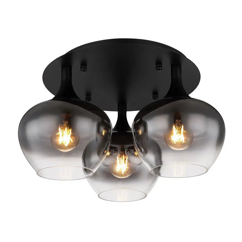 Lámpara de techo moderna redonda negra Globo Maxy Stock Limitado