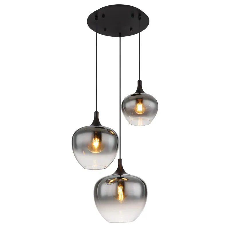 Lámpara colgante elegante con pantalla de vidrio ahumado que aporta un toque moderno a tu hogar. ✓ Envío gratis desde 50 € ✓ 2 años de garantía Envío Exprés