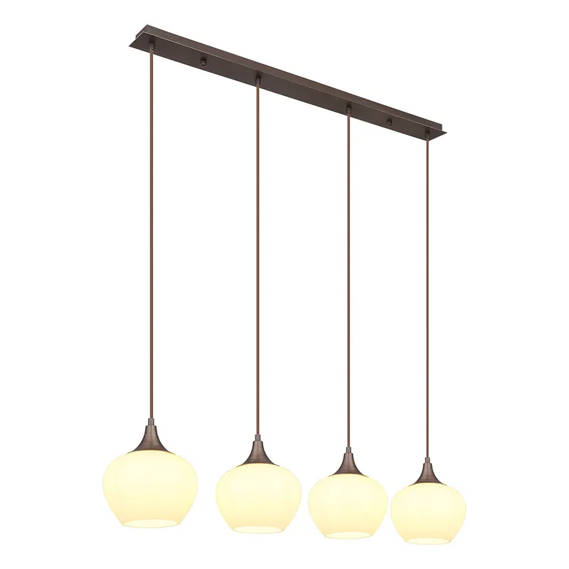 Lámpara colgante clásica de metal marrón Globo Maxy Popular