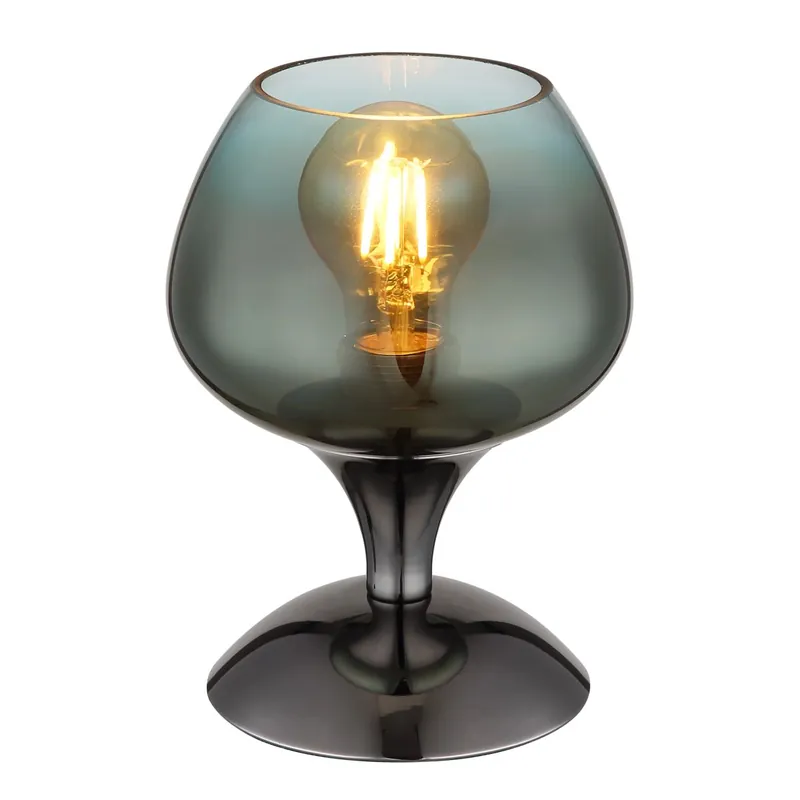 Lámpara de mesa moderna con pantalla de vidrio verde y cuerpo en negro. Ideal para cualquier estilo. ✓ Envío gratis desde 50 € ✓ 2 años de garantía Bestseller