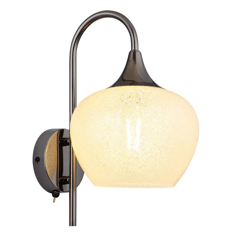 Precio Reducido Lámpara de pared moderna con pantalla de vidrio y decoración de cristal. Añade lujo a tu hogar con su luz acogedora. ✓ Envío gratis desde 50 € ✓ 2 años de garantía