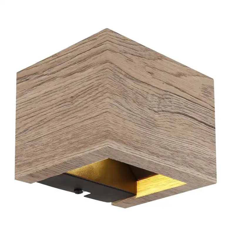 Exclusivo Lámpara de pared moderna cuadrada con acabado de madera Alina, ideal para interiores contemporáneos. ✓ Envío gratis desde 50 € ✓ 2 años de garantía