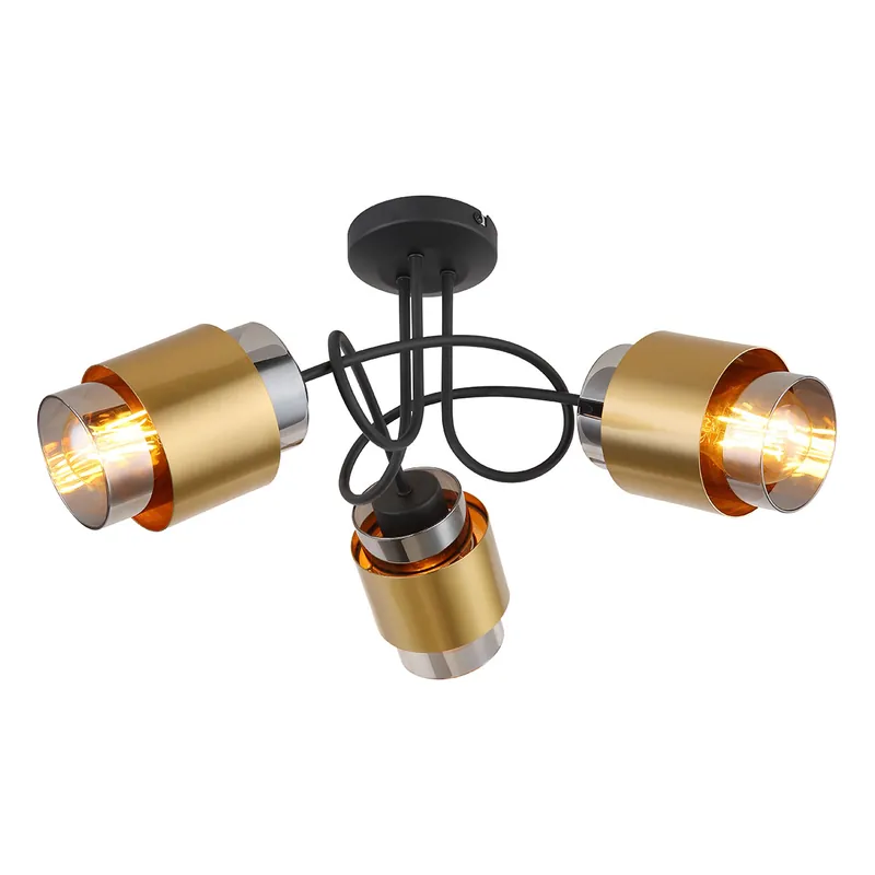 Nuevo Modelo Spots clásicos de metal negro y oro Globo Milley