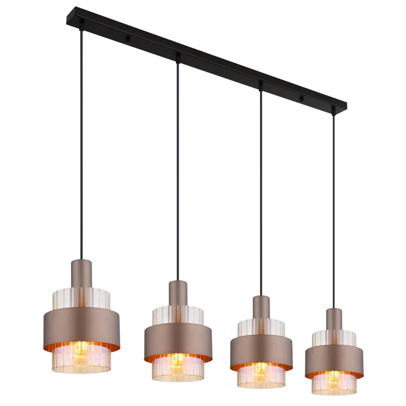 Lámpara colgante moderna con pantalla ámbar y diseño elegante perfecto para cualquier ambiente. ✓ Envío gratis desde 50 € ✓ 2 años de garantía Compra Hoy
