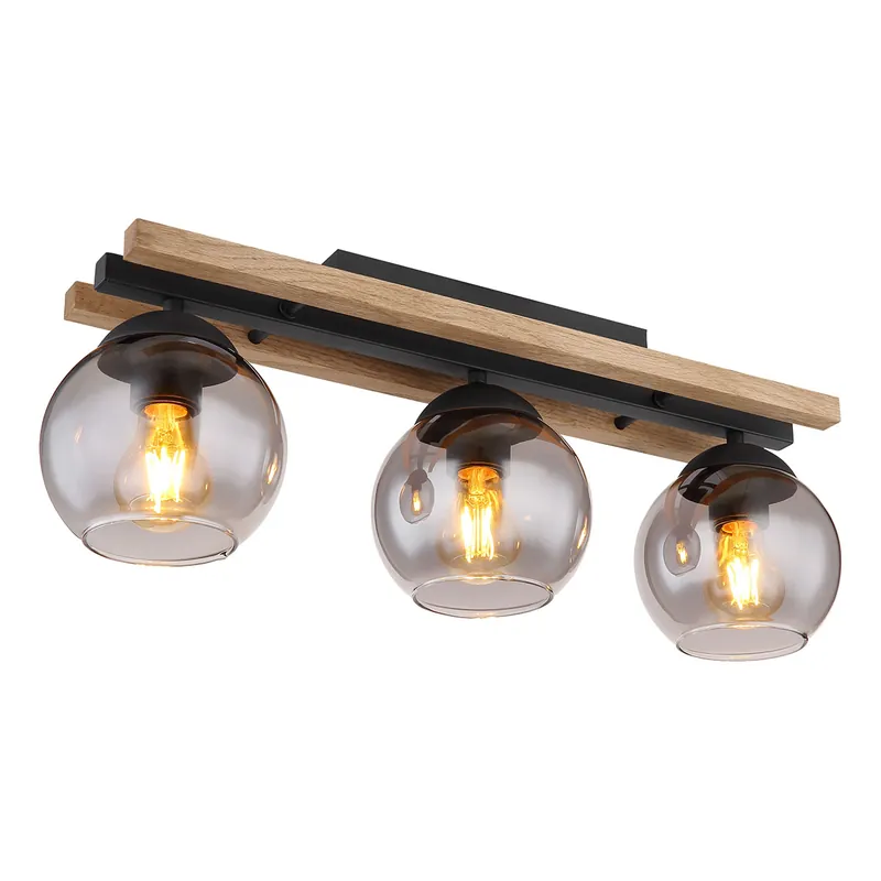 A Buen Precio Plafones rurales negros de metal Globo Conni
