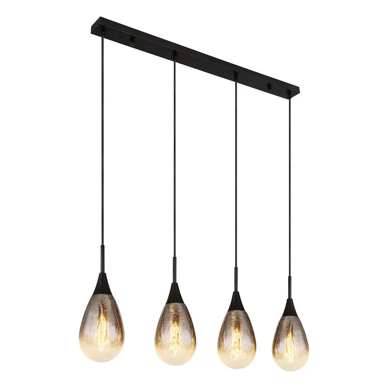 Lámpara colgante moderna negra de metal Globo Krys Gran Oferta