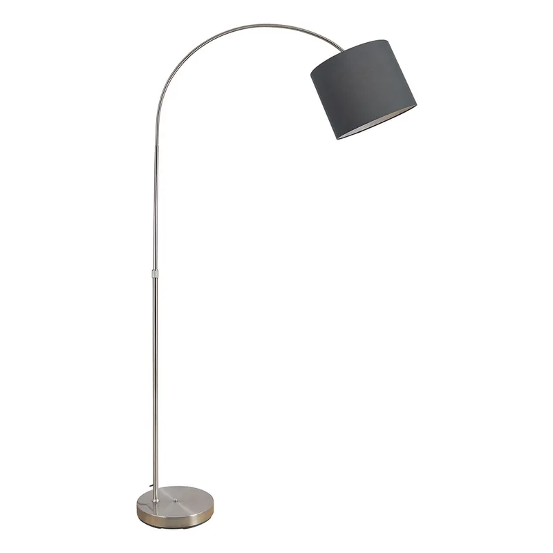 Lámpara de pie clásica de metal niquelado Globo Sanna Disponible Ahora
