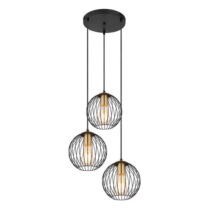 Compra Ahora Lámparas colgantes retro de metal negro Globo Eusebius