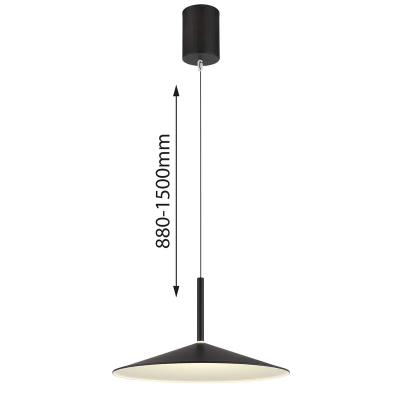 Súper Precio Lámpara colgante redonda en negro mate con acrílico blanco opalino, ideal para cualquier estancia. ✓ Envío gratis desde 50 € ✓ 2 años de garantía