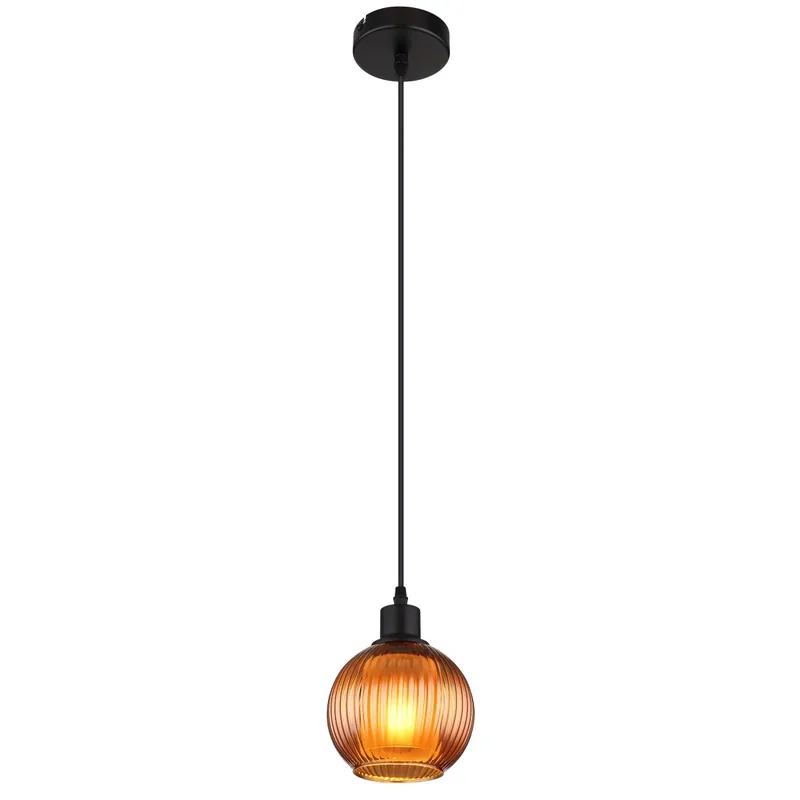 Lámpara colgante redonda en color rojo con diseño elegante y vidrio estriado. ✓ Envío gratis desde 50 € ✓ 2 años de garantía. Compra Ahora