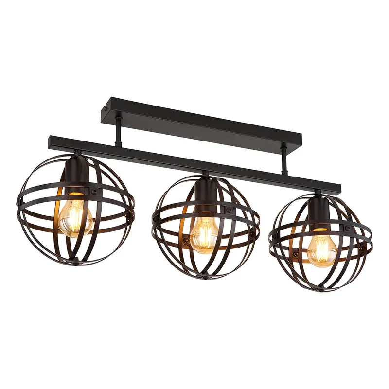 Plafón retro de metal negro Globo Tamara A Buen Precio