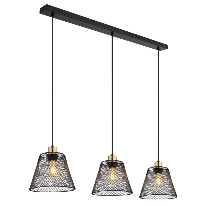 Lámpara colgante moderna con elegante diseño en color negro y detalles dorados. ✓ Envío gratis desde 50 € ✓ 2 años de garantía Envío Exprés