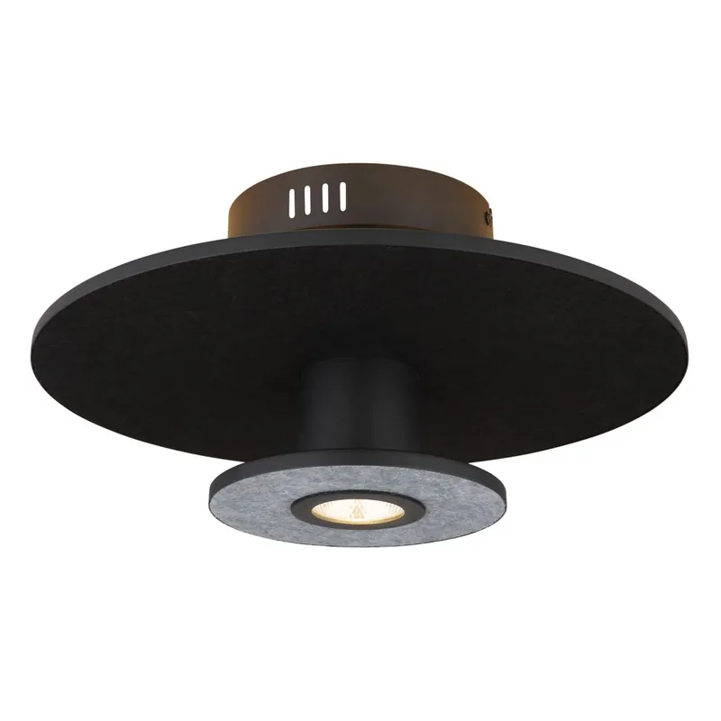 Envío Inmediato Lámpara de techo moderna en elegante negro mate con forma redonda única y luz LED ajustable. ✓ Envío gratis desde 50 € ✓ 2 años de garantía