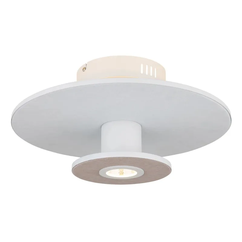 Lámpara de techo moderna blanca con acento de fieltro, ideal para ambientes elegantes. ✓ Entrega rápida ✓ 2 años de garantía Envío Gratis