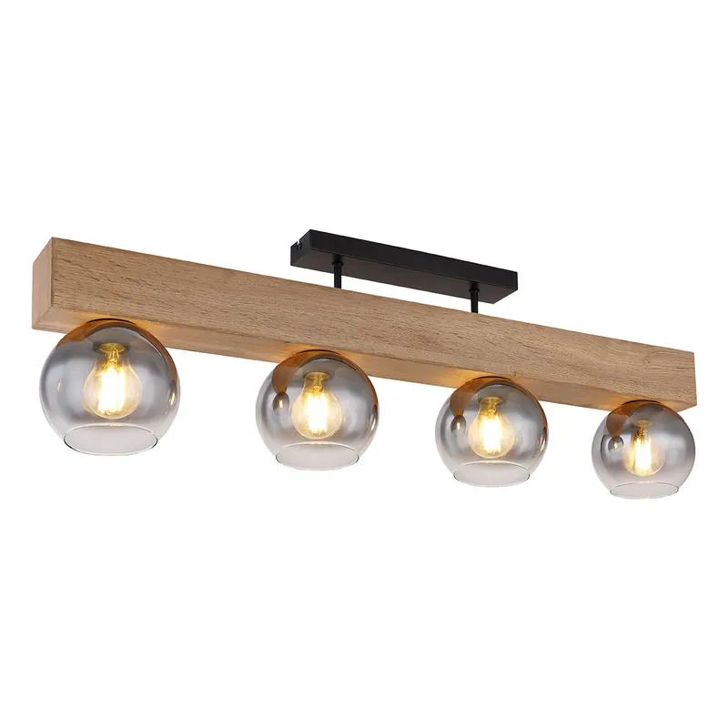 Oferta Plafón rural de esferas negras Globo Moitas