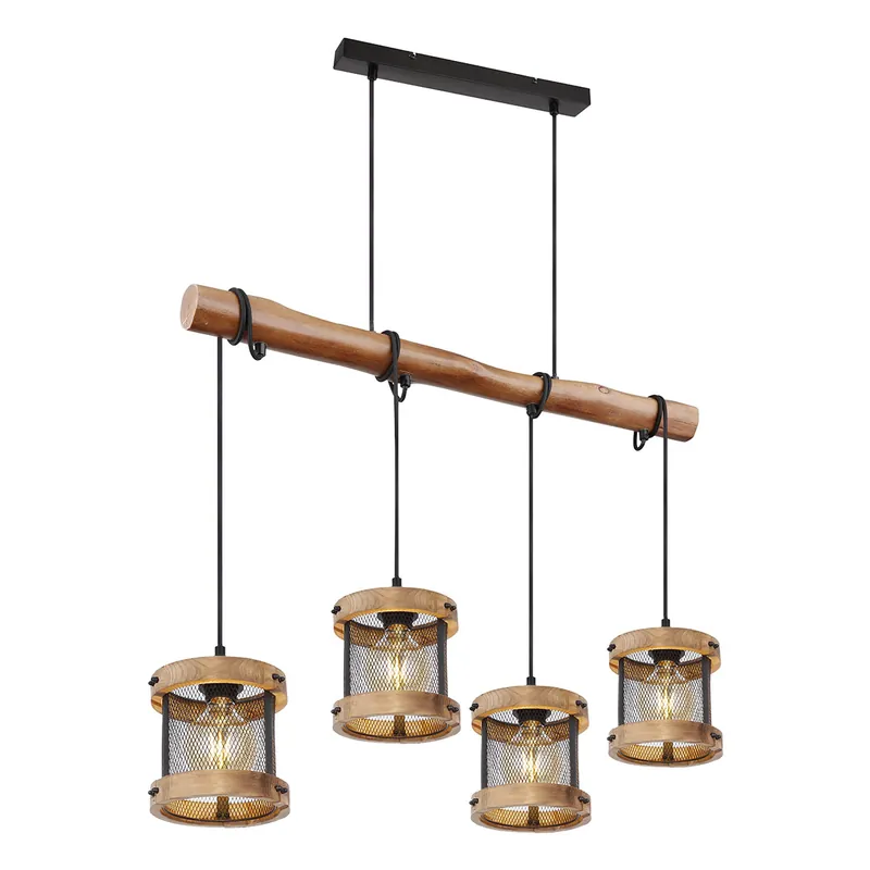 Precio De Fábrica Lámpara colgante rural negra de metal Globo Jeanie