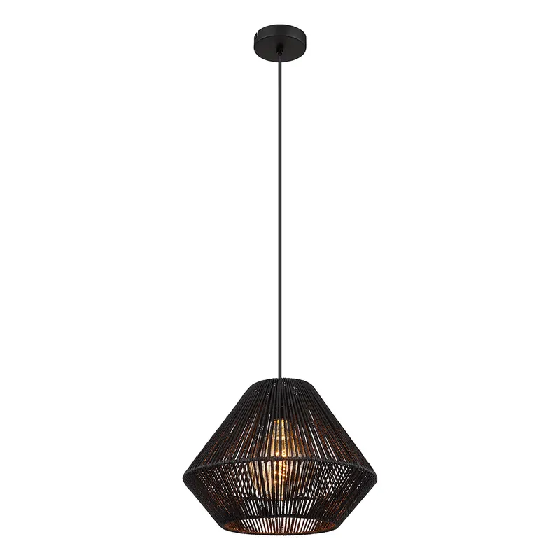Lámpara colgante bohemia negra de metal Globo Houdini Compra Hoy