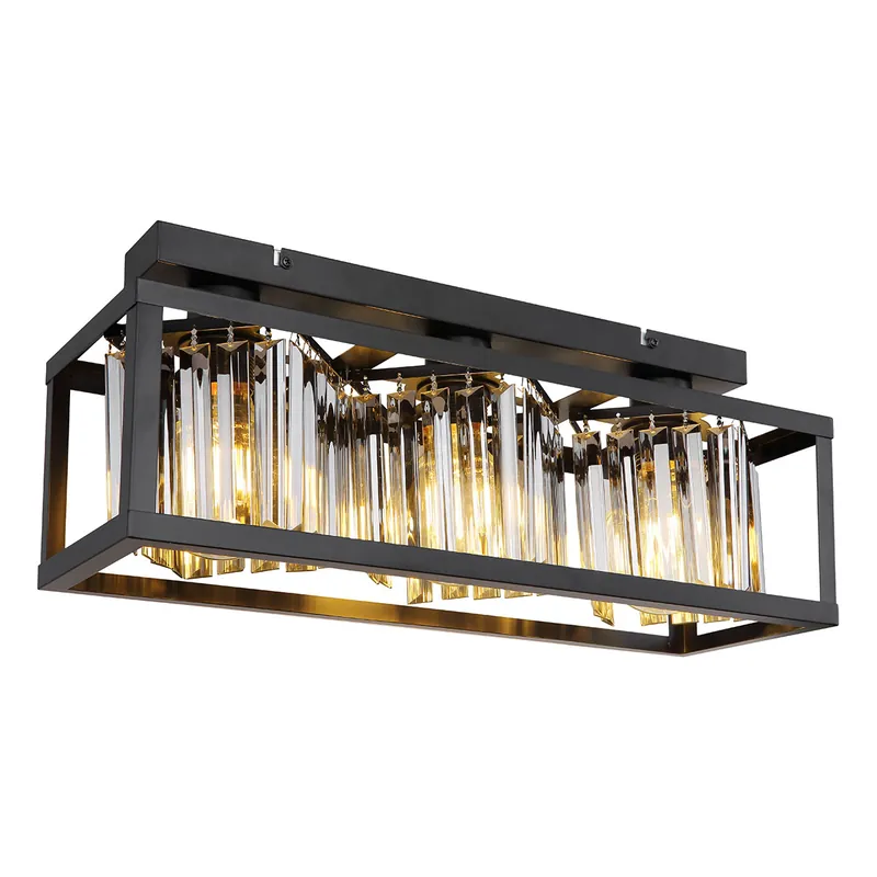 Plafón clásico negro rectangular Globo Mathilde Novedad