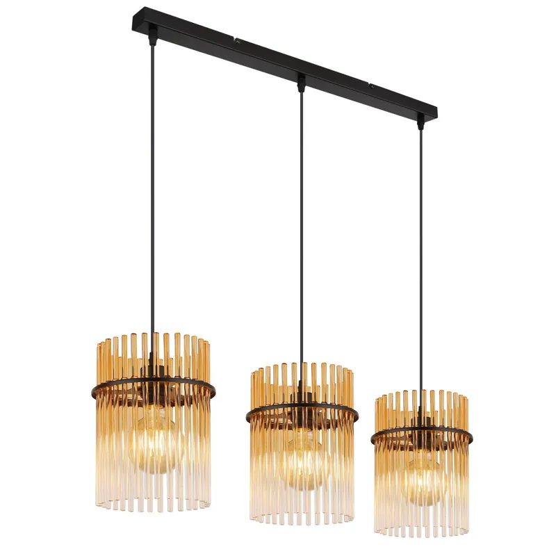 Novedad Lámpara colgante elegante con vidrio ámbar que crea una atmósfera cálida en tu hogar. ✓ Envío gratis desde 50 € ✓ 2 años de garantía