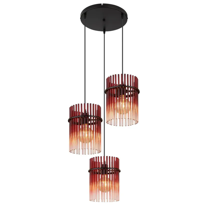 Lámpara colgante moderna en tonos rojo y azul con un elegante diseño en vidrio. Añade un toque único a tu hogar. ✓ Entrega rápida ✓ 2 años de garantía Edición Limitada