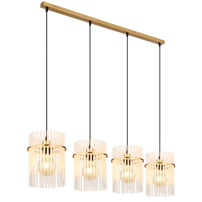 Súper Precio Lámpara colgante moderna con elegante marco dorado y pantallas de vidrio. Perfecta para cenar con estilo. ✓ Envío gratis desde 50 € ✓ 2 años de garantía