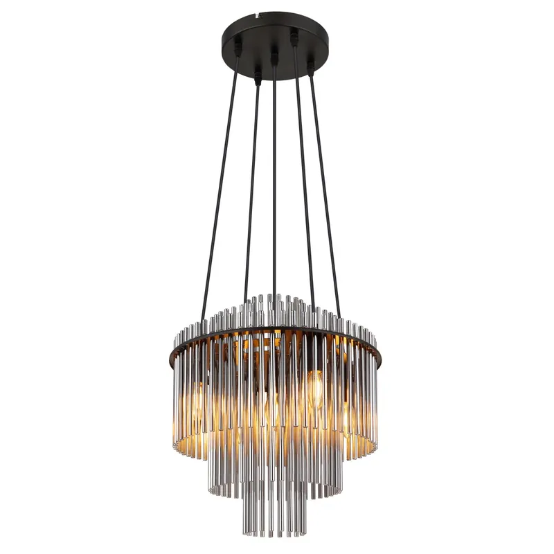 Descubre la lámpara colgante Gorley con elegante vidrio ahumado y marco negro mate, perfecta para cualquier espacio. ✓ Envío gratis desde 50 € ✓ 2 años de garantía Oferta Especial