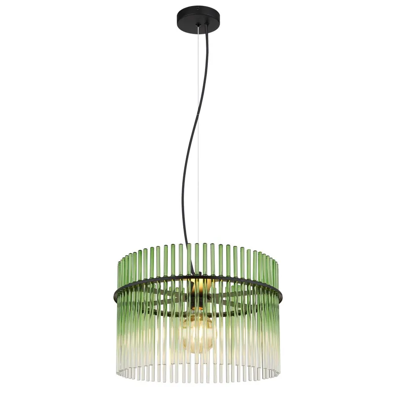 Última Versión Lámpara colgante elegante con varillas de vidrio verde, ideal para iluminar y decorar tu hogar. ✓ Envío gratis desde 50 € ✓ 2 años de garantía